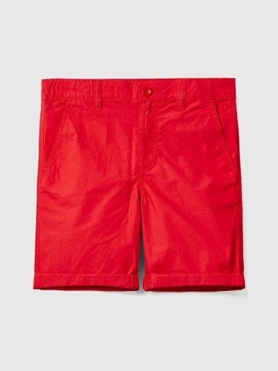 Red Kids' Benetton Pure Cotton Bermudas | AU846002