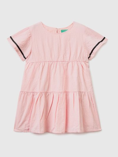 Soft Pink Kids' Benetton Frills Short Dress | AU848686