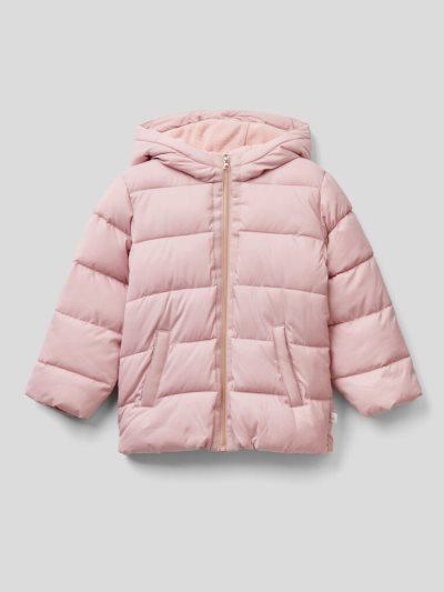 Soft Pink Kids' Benetton Padded "Rain Defender" Light Jackets | AU193400