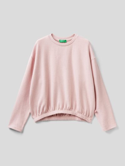 Soft Pink Kids' Benetton Viscose Blend Long Sleeve T-shirts | AU173572