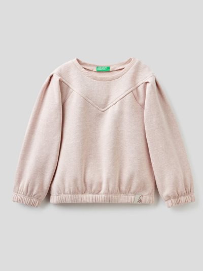 Soft Pink Kids' Benetton Warm Recycled Fabric Sweatshirt | AU081658