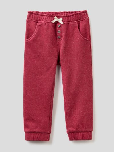 Strawberry Kids' Benetton Lurex And Bow Sweatpants | AU304480