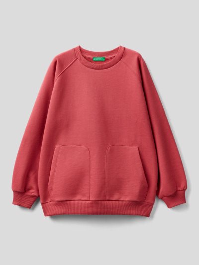 Strawberry Kids' Benetton Warm Raglan Sleeves Sweatshirt | AU951792