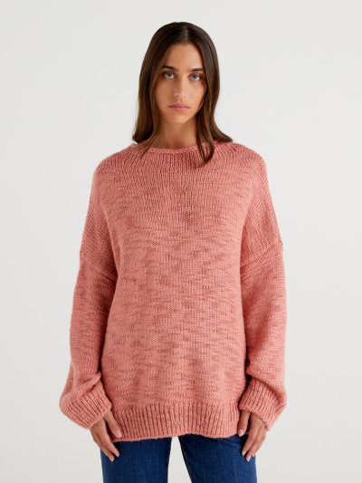 Strawberry Women's Benetton Wool And Alpaca Blend High Neck Sweaters | AU075048