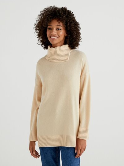 Vanilla Women's Benetton Opening On The Neck Sweaters | AU829690