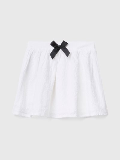 White Kids' Benetton Bow Mini Skirts | AU724107