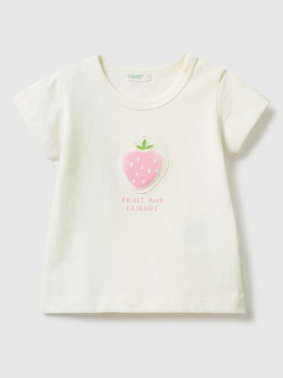 White Kids' Benetton Patch And Print T Shirts | AU795650