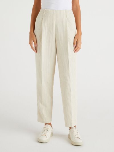 White Women's Benetton Corduroy Trousers | AU831580