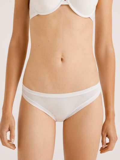 White Women's Benetton Low Rise Super Stretch Organic Cotton Knickers | AU807216