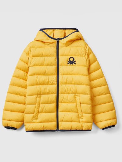 Yellow Kids' Benetton Padded Hood Jackets | AU111025