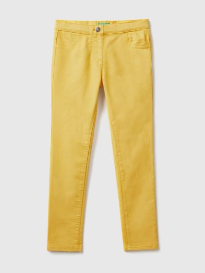 Yellow Kids' Benetton Super Skinny Trousers | AU608519