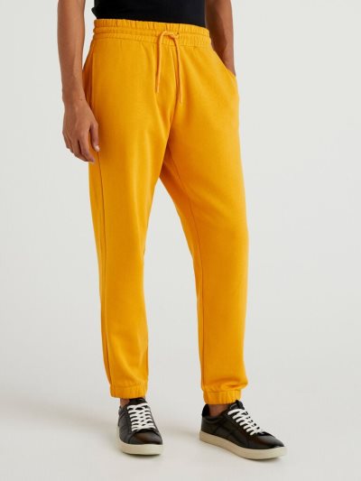 Yellow Men's Benetton Warm Sweat Joggers | AU717644