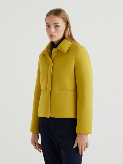 Yellow Women's Benetton Short Collar Light Jackets | AU477853