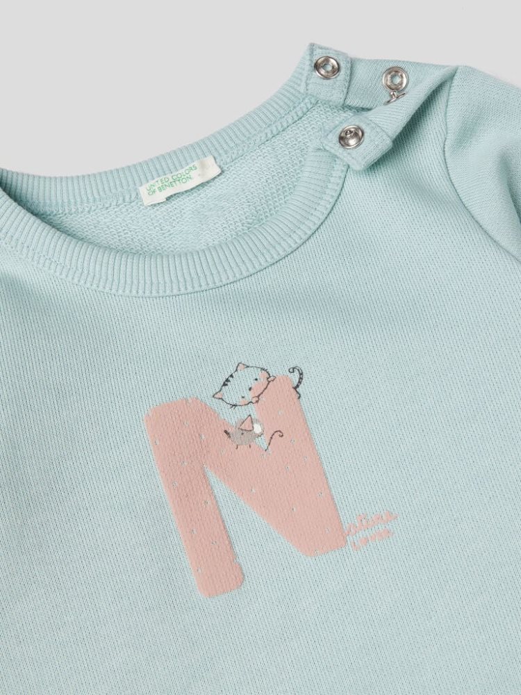 Aqua Kids' Benetton Warm Organic Cotton Print Sweatshirt | AU916418