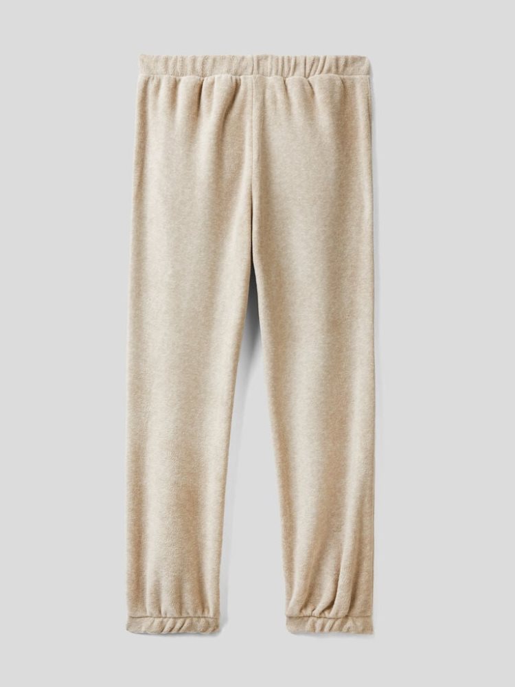 Beige Women's Benetton Warm Fleece Trousers | AU670036