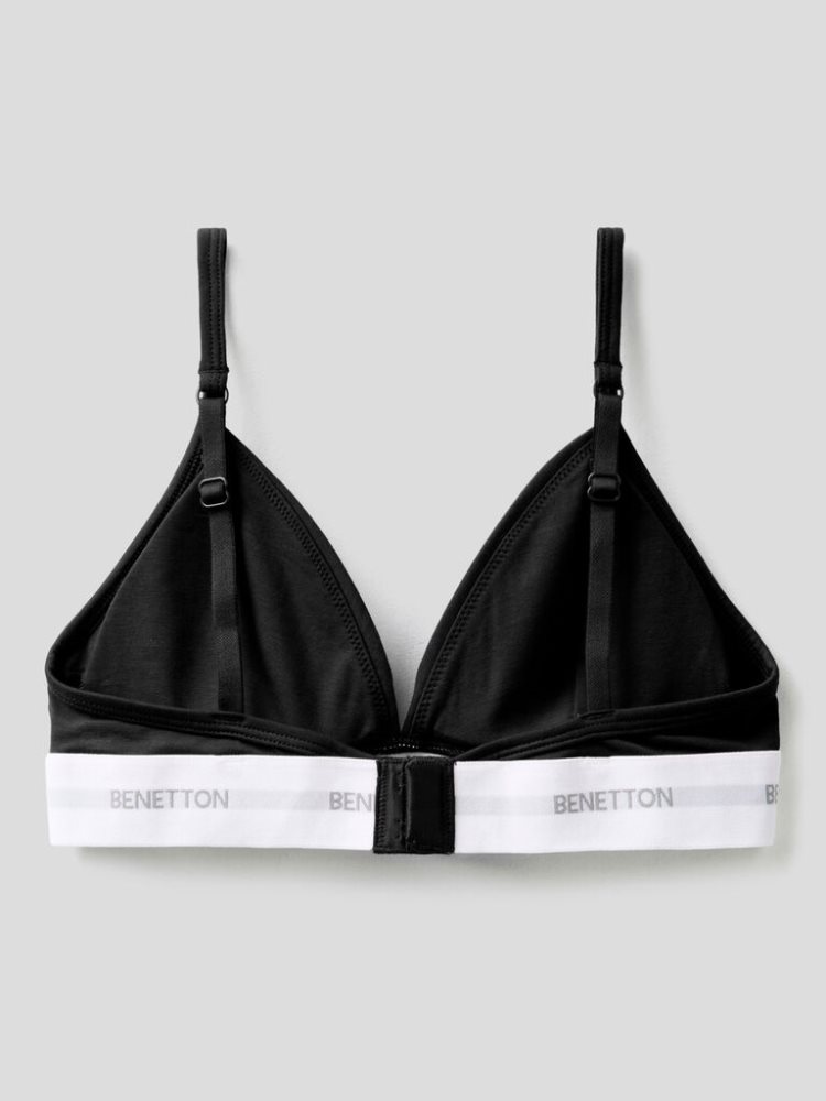 Black Women's Benetton Triangle Bras | AU153730