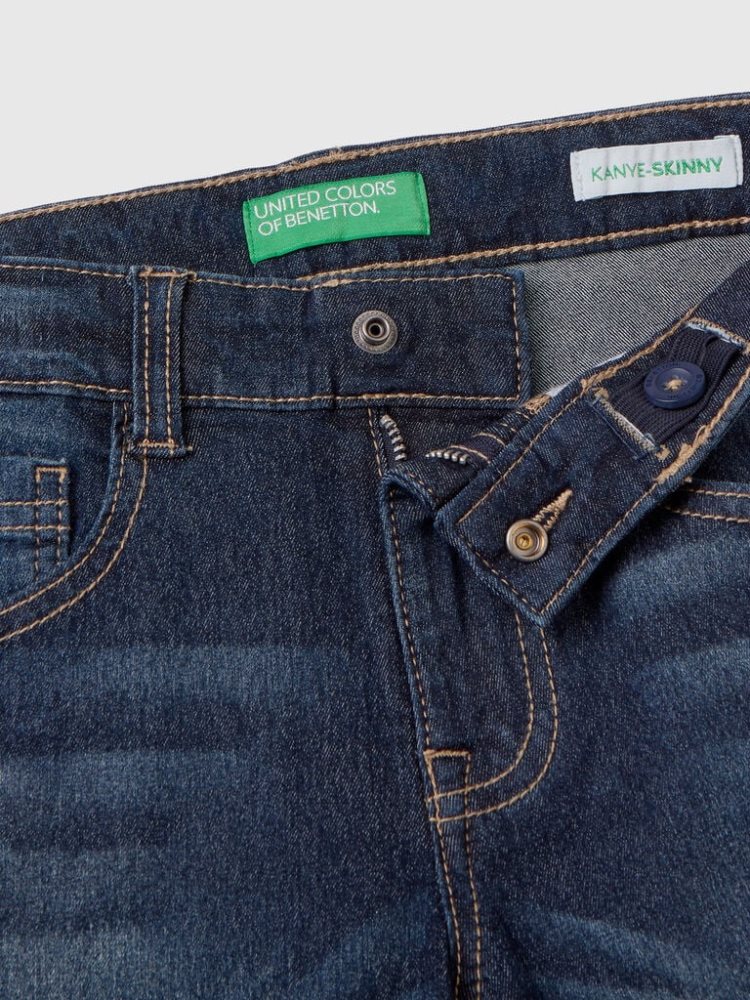 Blue Kids' Benetton Five-pocket Skinny Fit Jeans | AU150037