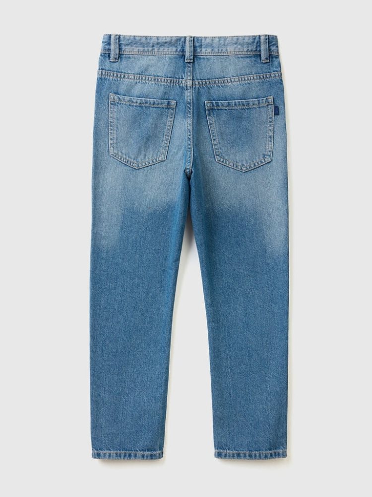 Blue Kids' Benetton Straight Leg Jeans | AU147633