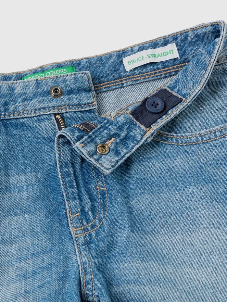 Blue Kids' Benetton Straight Leg Jeans | AU147633