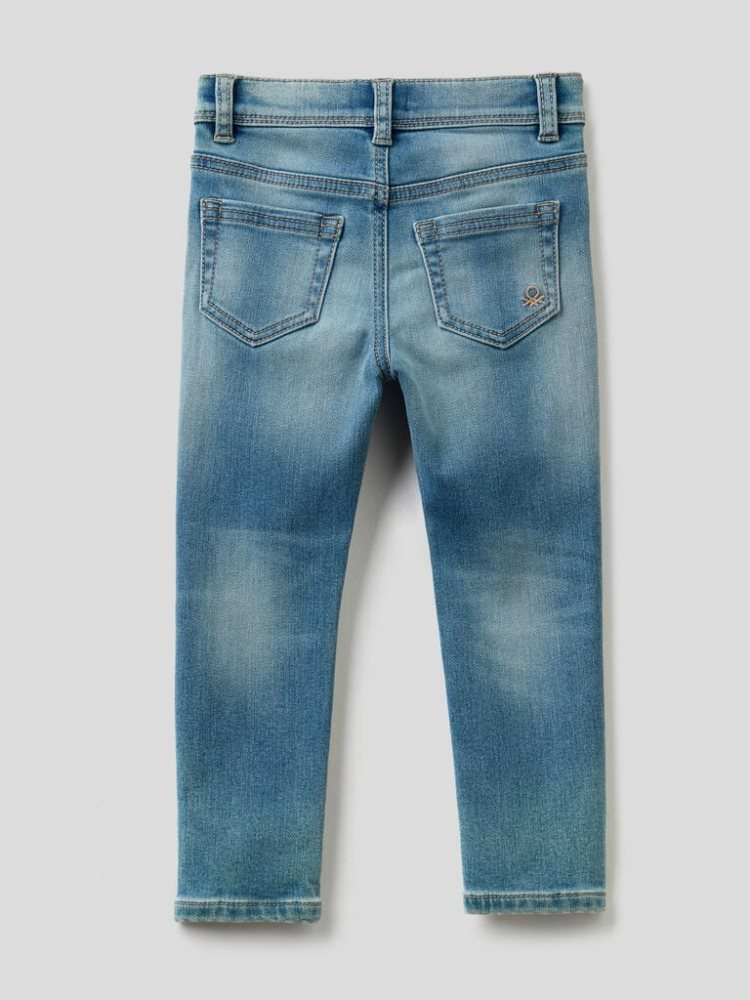 Blue Kids' Benetton Thermal Skinny Fit Jeans | AU526232