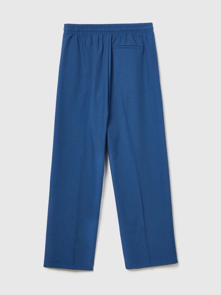 Blue Women's Benetton Flowy Drawstring Trousers | AU036557