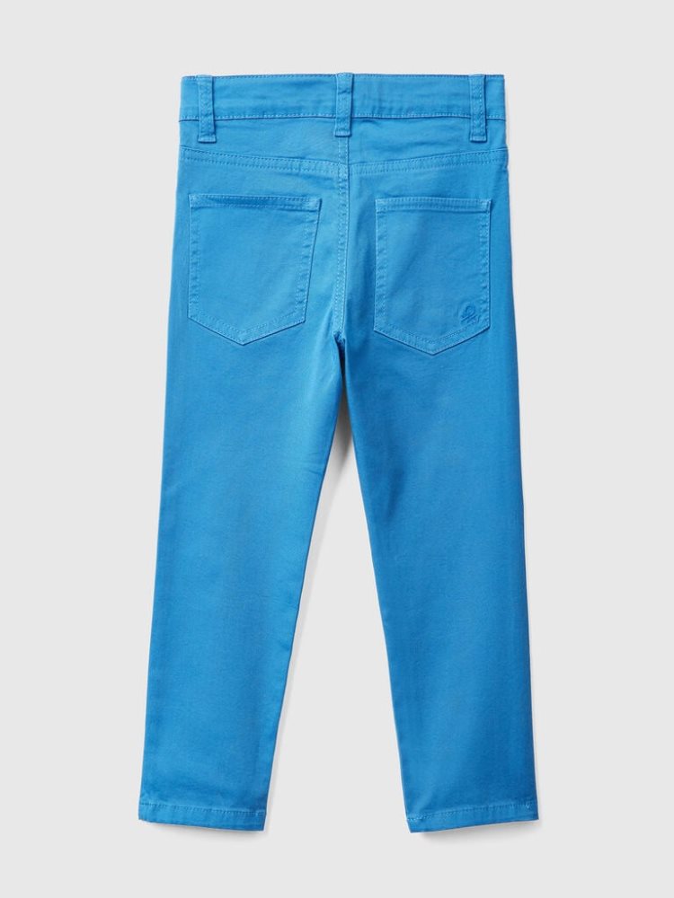 Bright Blue Kids' Benetton Five-pocket Slim Fit Trousers | AU623710