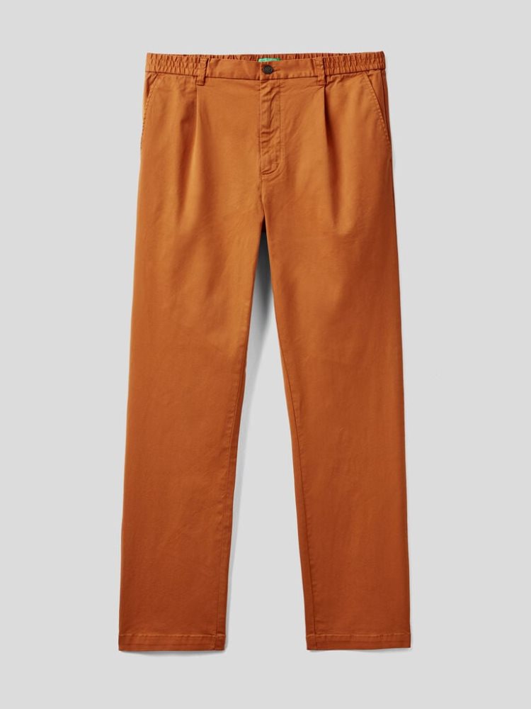 Camel Men's Benetton Stretch Carrot Fit Chinos | AU692835