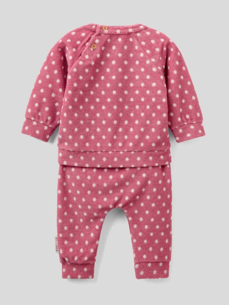 Cyclamen Kids' Benetton Patterned Set Viscose Blend Dungarees | AU479088