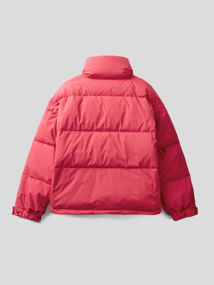 Cyclamen Women's Benetton Short Padded High Neck Puffer Jackets | AU953531