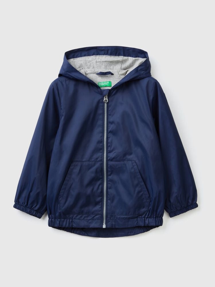 Dark Blue Kids\' Benetton Light Hood Jackets | AU894875