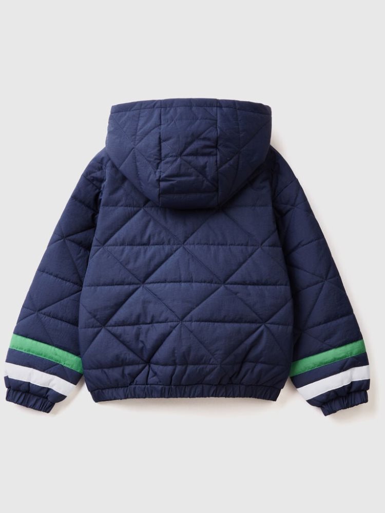 Dark Blue Kids' Benetton Padded Bomber Nylon Light Jackets | AU447560