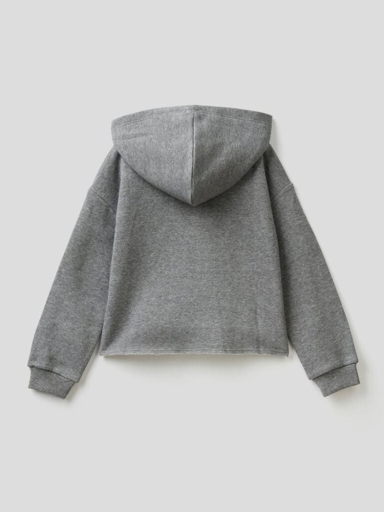 Dark Grey Kids' Benetton Warm Hoodie | AU588984