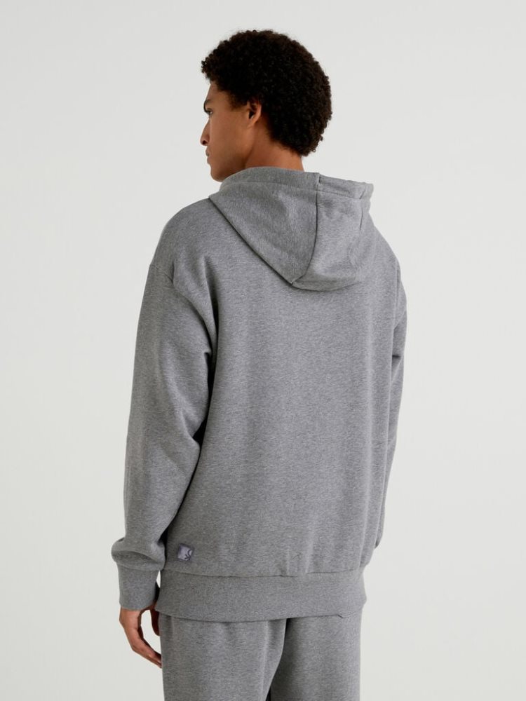 Dark Grey Men's Benetton Warm Hoodie | AU785275