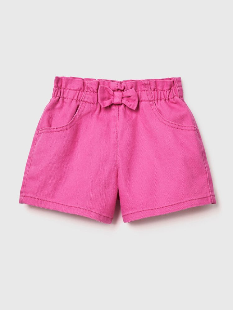 Fuchsia Kids\' Benetton Elastic Waist Shorts | AU970256