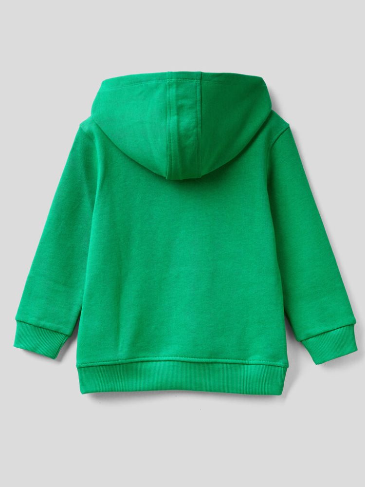 Green Kids' Benetton Kangaroo Pocket Hoodie | AU936423