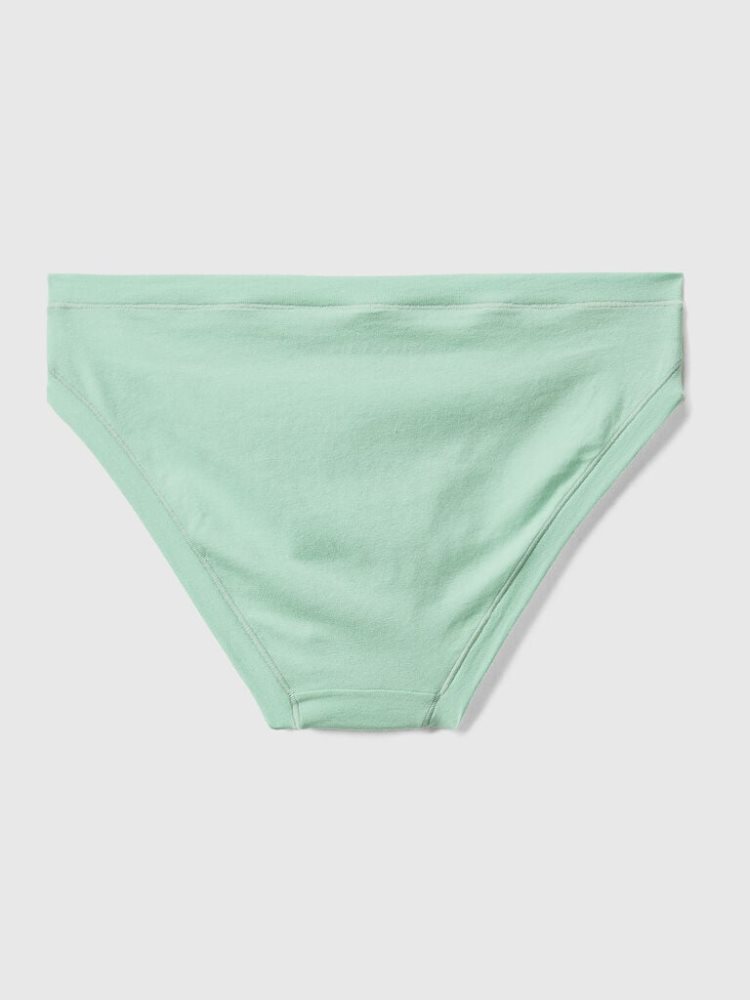 Green Women's Benetton Low Rise Super Stretch Organic Cotton Knickers | AU503048