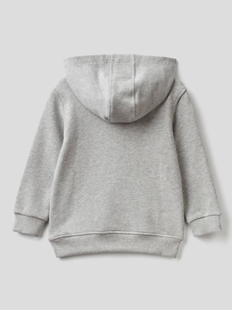 Grey Kids' Benetton Kangaroo Pocket Hoodie | AU106417