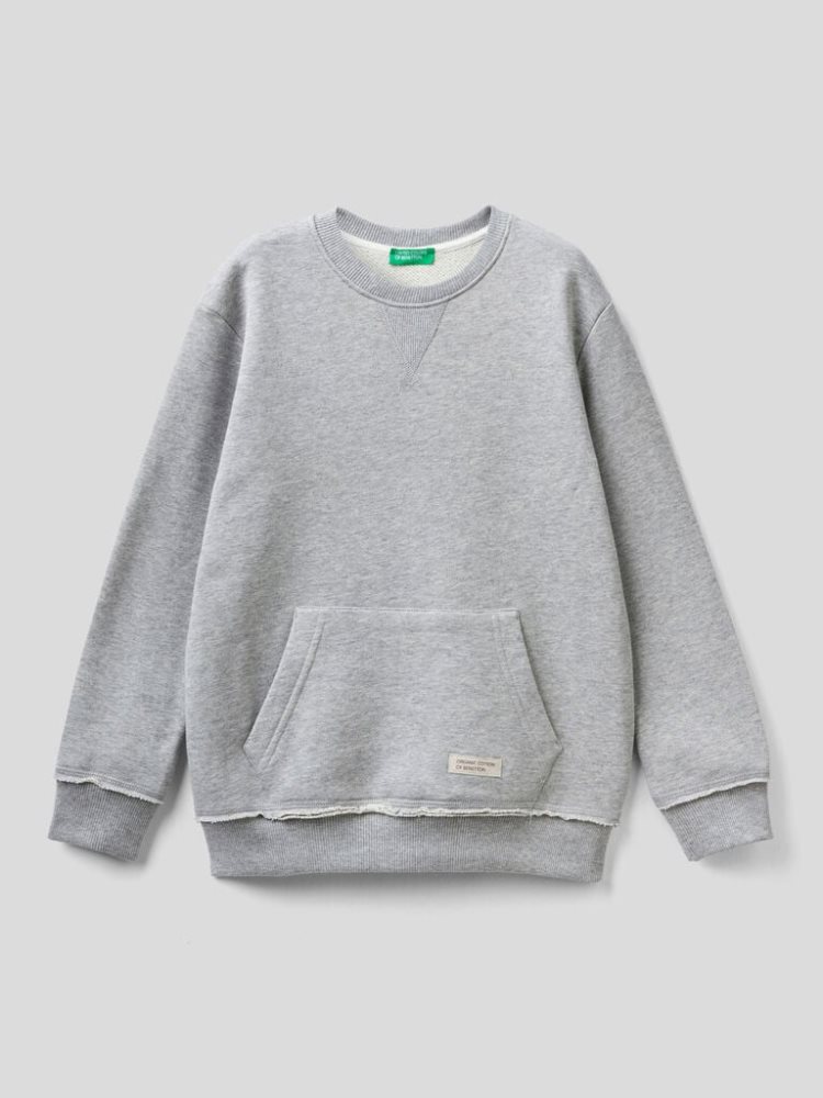 Grey Kids\' Benetton Organic Cotton Sweatshirt | AU757640