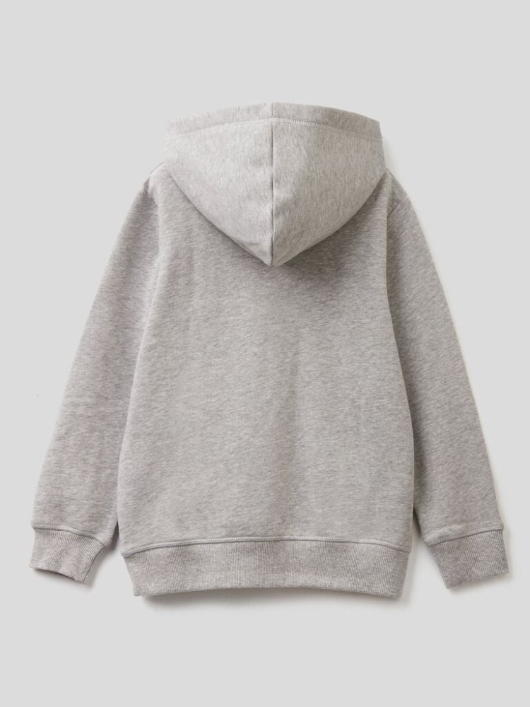 Grey Kids' Benetton Printed Hoodie | AU708517