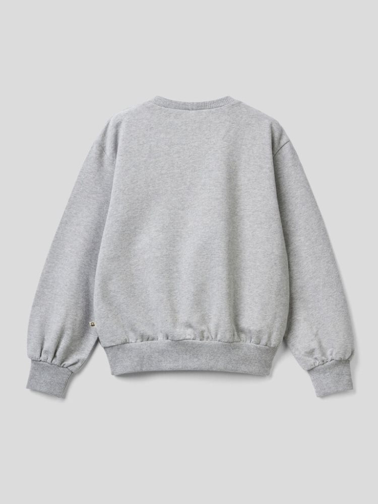 Grey Kids' Benetton Warm Glossy Inserts Sweatshirt | AU758108