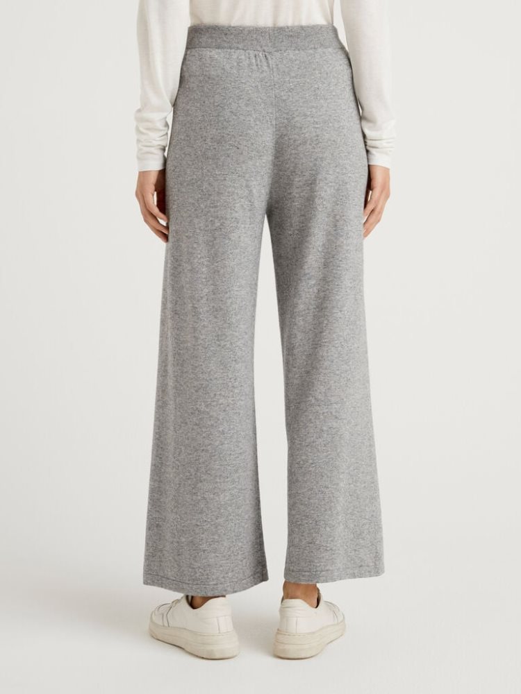 Grey Women's Benetton Wool And Cashmere Blend Trousers | AU404418