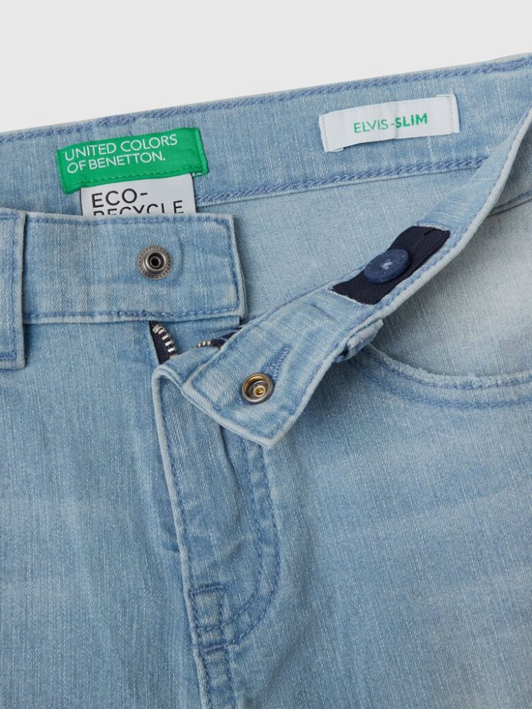 Light Blue Kids' Benetton Eco-recycle Slim Fit Jeans | AU114681