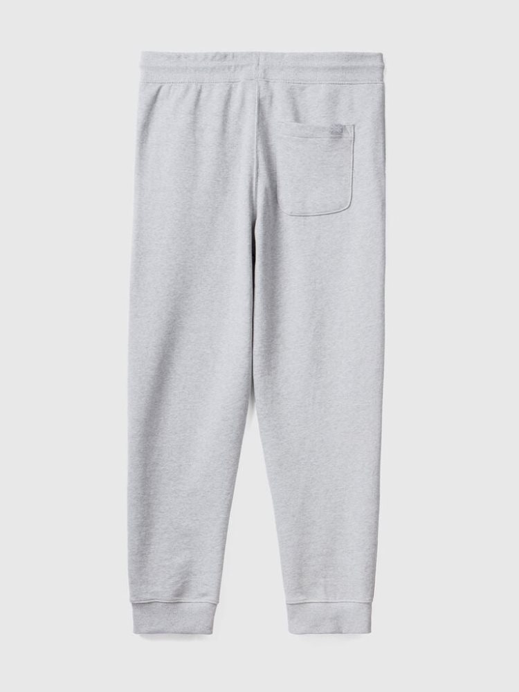 Light Grey Men's Benetton Sweat 100% Cotton Joggers | AU623399