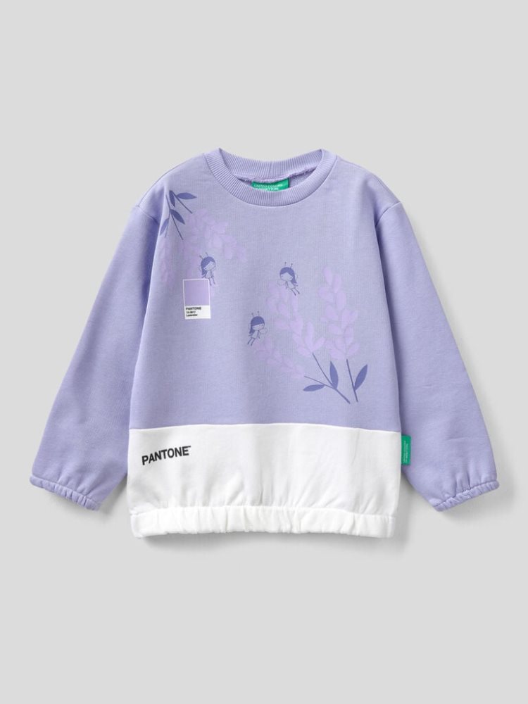 Lilac Kids\' Benetton Benettonxpantone™ Print Sweatshirt | AU108660