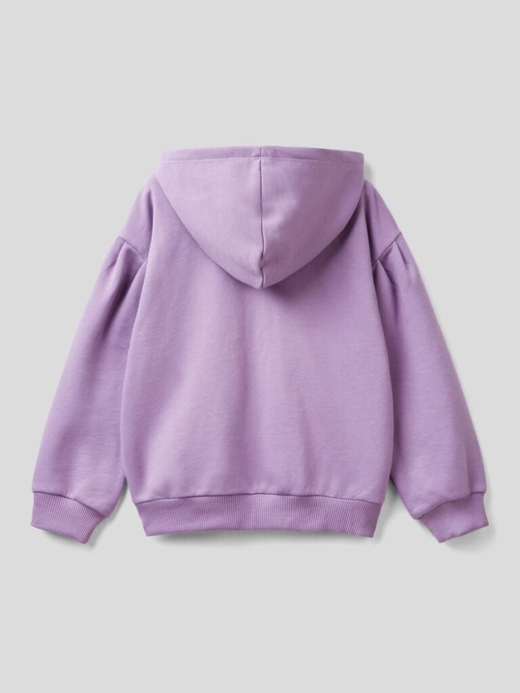 Lilac Kids' Benetton Printed Warm Hoodie | AU367565