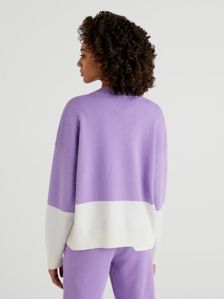 Lilac Women's Benetton Benettonxpantone™ Turtleneck High Neck Sweaters | AU442486