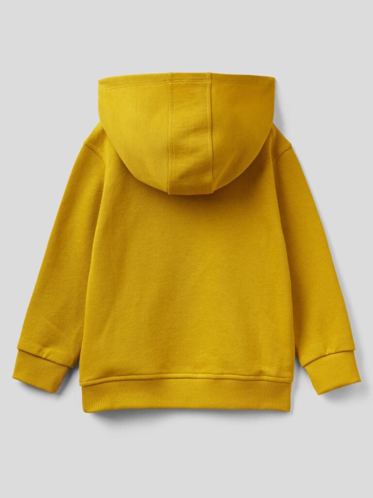 Mustard Kids' Benetton Kangaroo Pocket Hoodie | AU605636