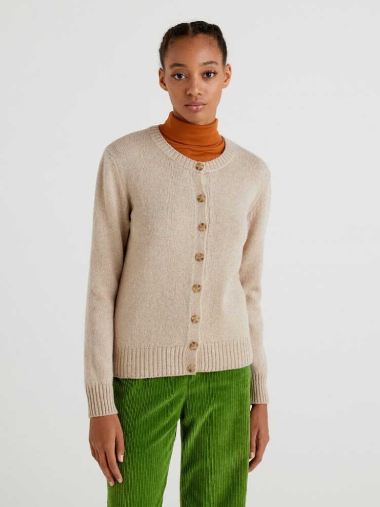 Nude Women\'s Benetton Pure Shetland Wool Cardigan | AU367528