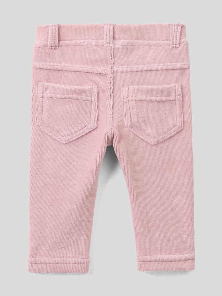 Pink Kids' Benetton Chenille Stretch Trousers | AU804679