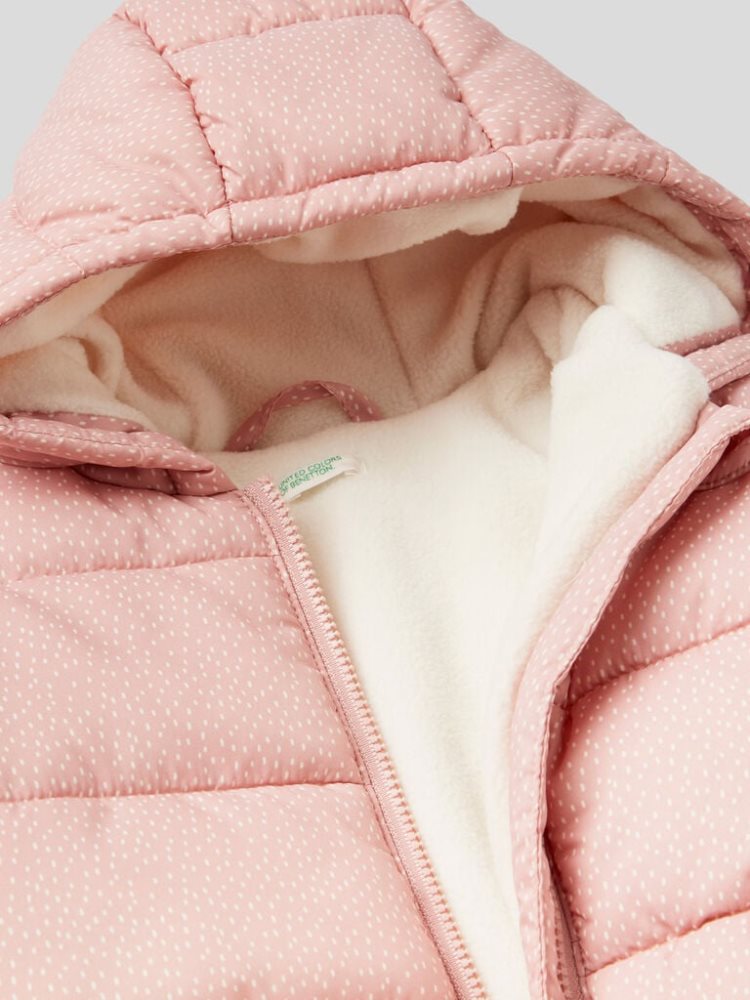 Pink Kids' Benetton Patterned Zip And Hood Jackets | AU538659